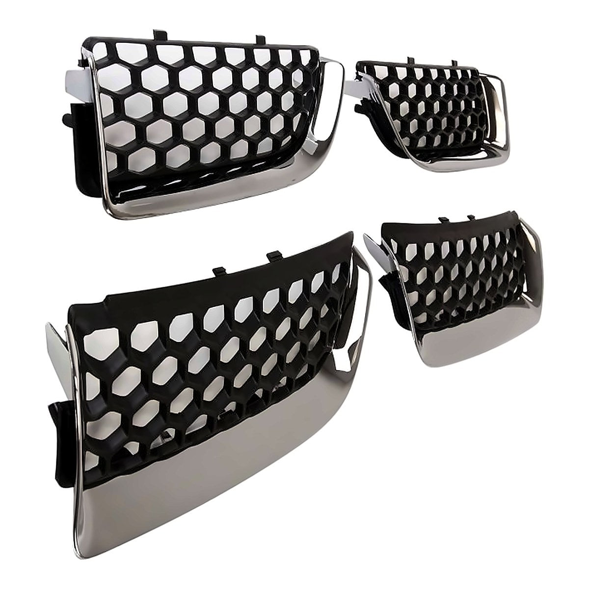 2004-2006 Dodge Stratus_Sedan Grille Matte-Black With Chrome Mldg 4 Pcs Design – Side View (CH1200297)