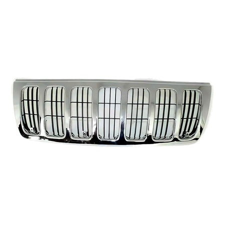 2004 Jeep Grand_Cherokee Grille Chrome/Black Ltd – Front View (CH1200298)