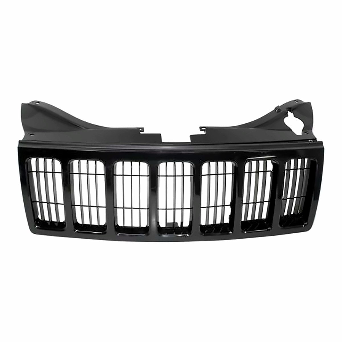 2006-2010 Jeep Commander Grille Matt-Black With Chrome Mldg – Front View (CH1200303)