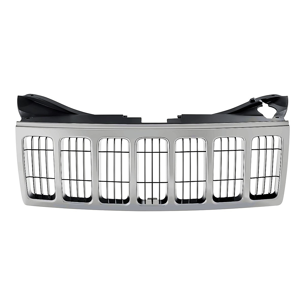 2008-2010 Jeep Grand_Cherokee Grille Black With Chrome Frontame – Front View (CH1200311)