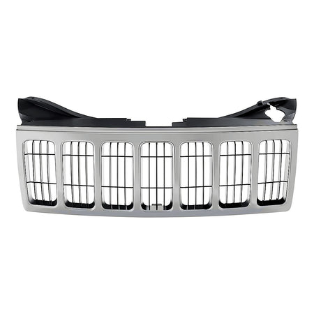 2008-2010 Jeep Grand_Cherokee Grille Black With Chrome Frontame – Front View (CH1200311)
