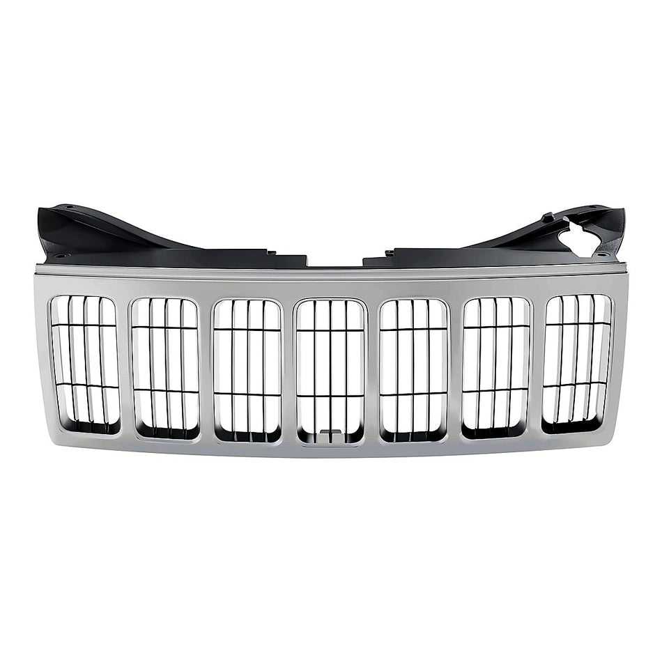 2008-2010 Jeep Grand_Cherokee Grille Black With Chrome Frontame – Front View (CH1200311)