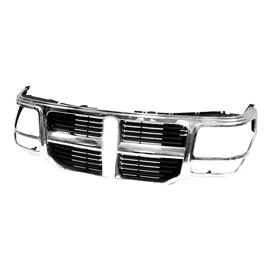 2007-2011 Dodge Nitro Grille Black With Chrome Frontame – Front View (CH1200320)