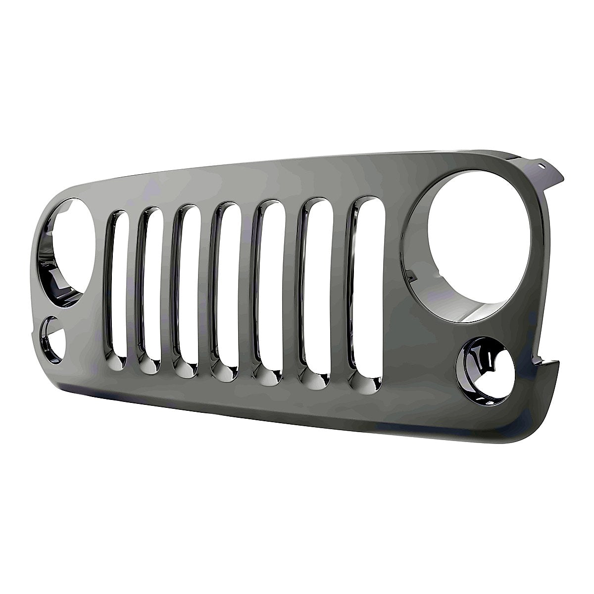 2007-2017 Jeep Wrangler Grille All Chrome – Side View (CH1200328)