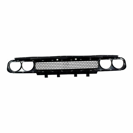 2008-2014 Dodge Challenger Grille Matte Black With Silver Trim – Back View (CH1200338)