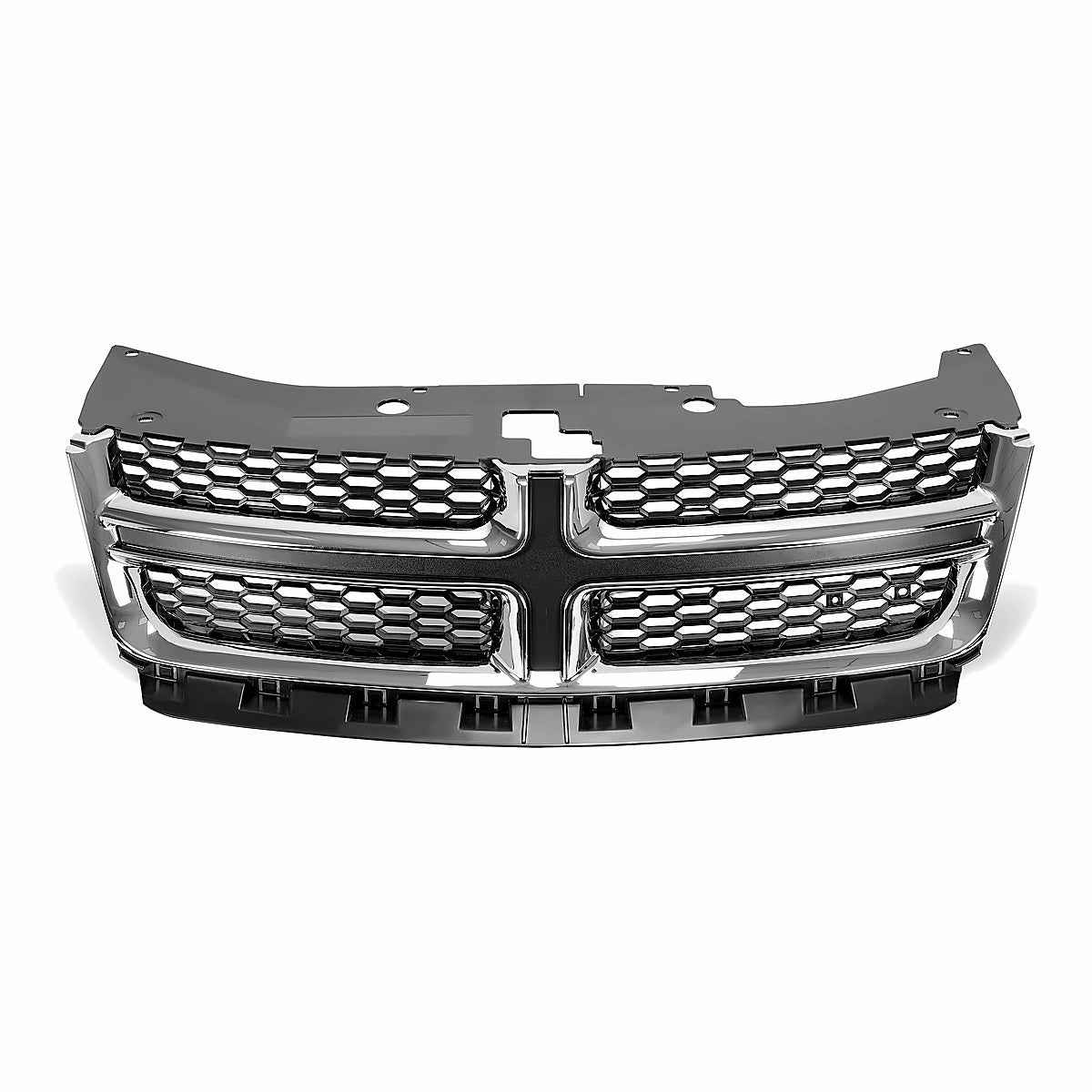 2011-2014 Dodge Avenger Grille Matte-Dark Gray With Chrome Mldg – Front View (CH1200348)