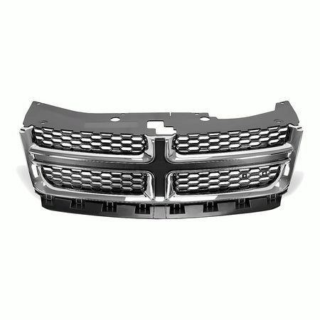 2011-2014 Dodge Avenger Grille Matte-Dark Gray With Chrome Mldg – Front View (CH1200348)