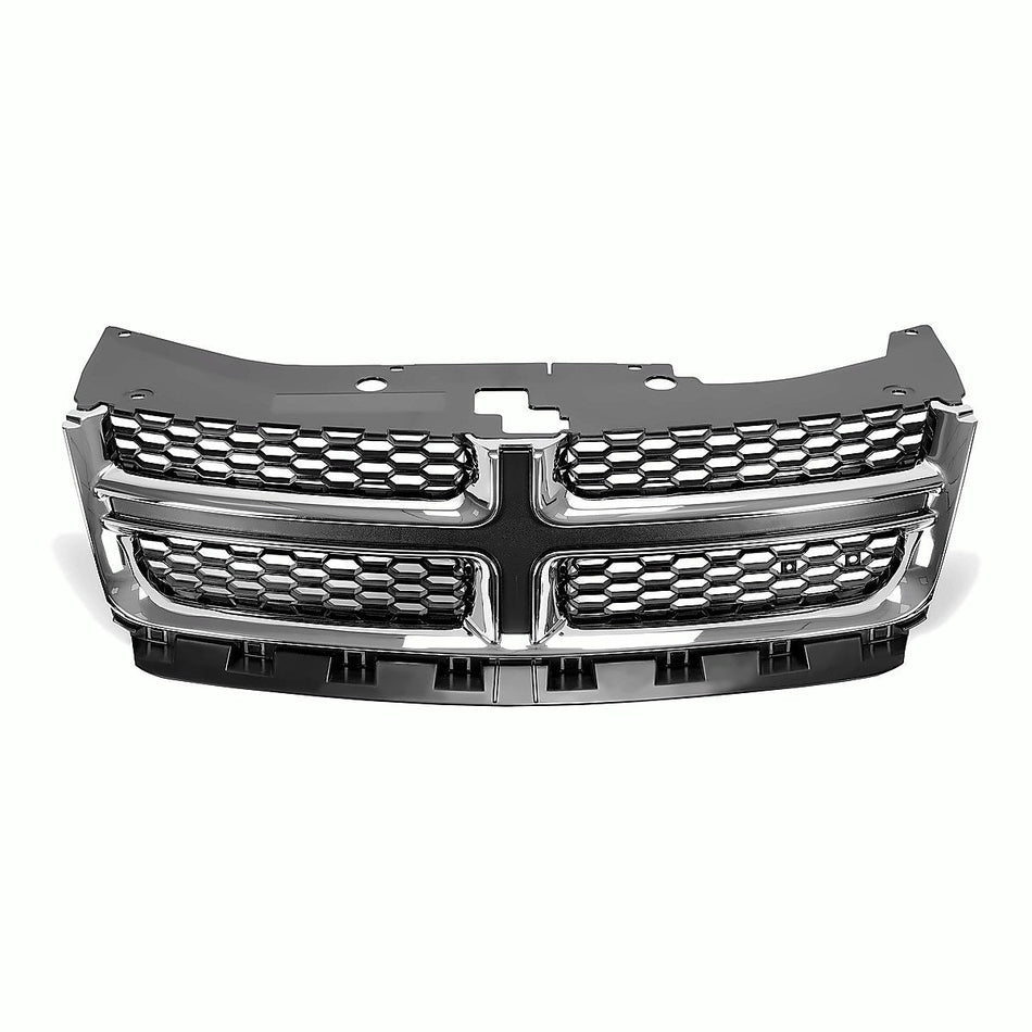 2011-2014 Dodge Avenger Grille Matte-Dark Gray With Chrome Mldg – Front View (CH1200348)