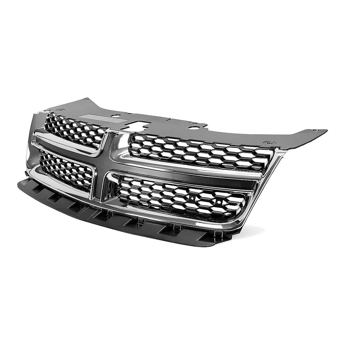 2011-2014 Dodge Avenger Grille Matte-Dark Gray With Chrome Mldg – Side View (CH1200348)