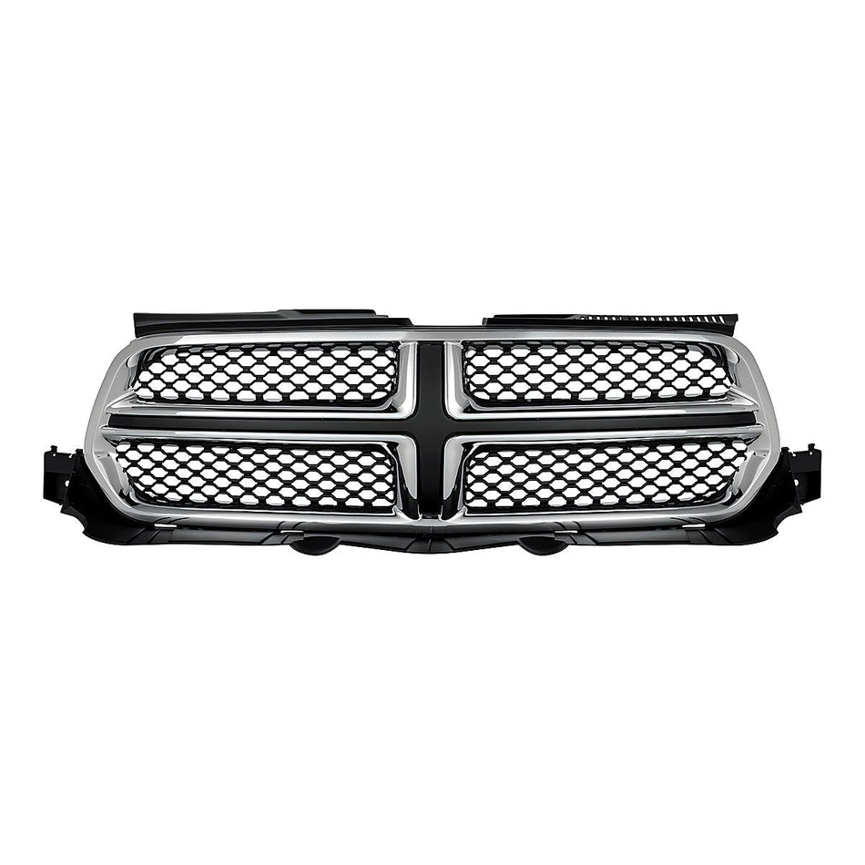 2011-2013 Dodge Durango Grille Chrome Painted Black With Accent Colour – Front View (CH1200357)