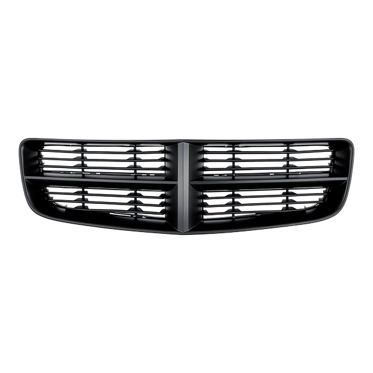 2006-2010 Dodge Charger Grille Matt Black With Painted Gray Frontame Without Srt-8 Model – Front View (CH1200365)