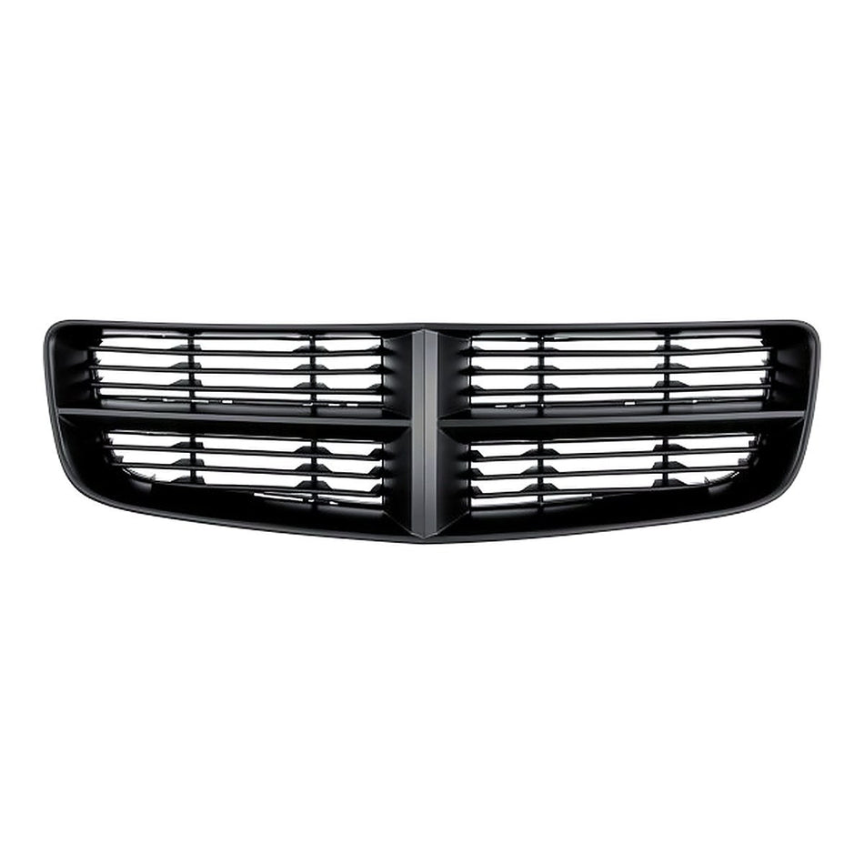 2006-2010 Dodge Charger Grille Matt Black With Painted Gray Frontame Without Srt-8 Model – Front View (CH1200365)