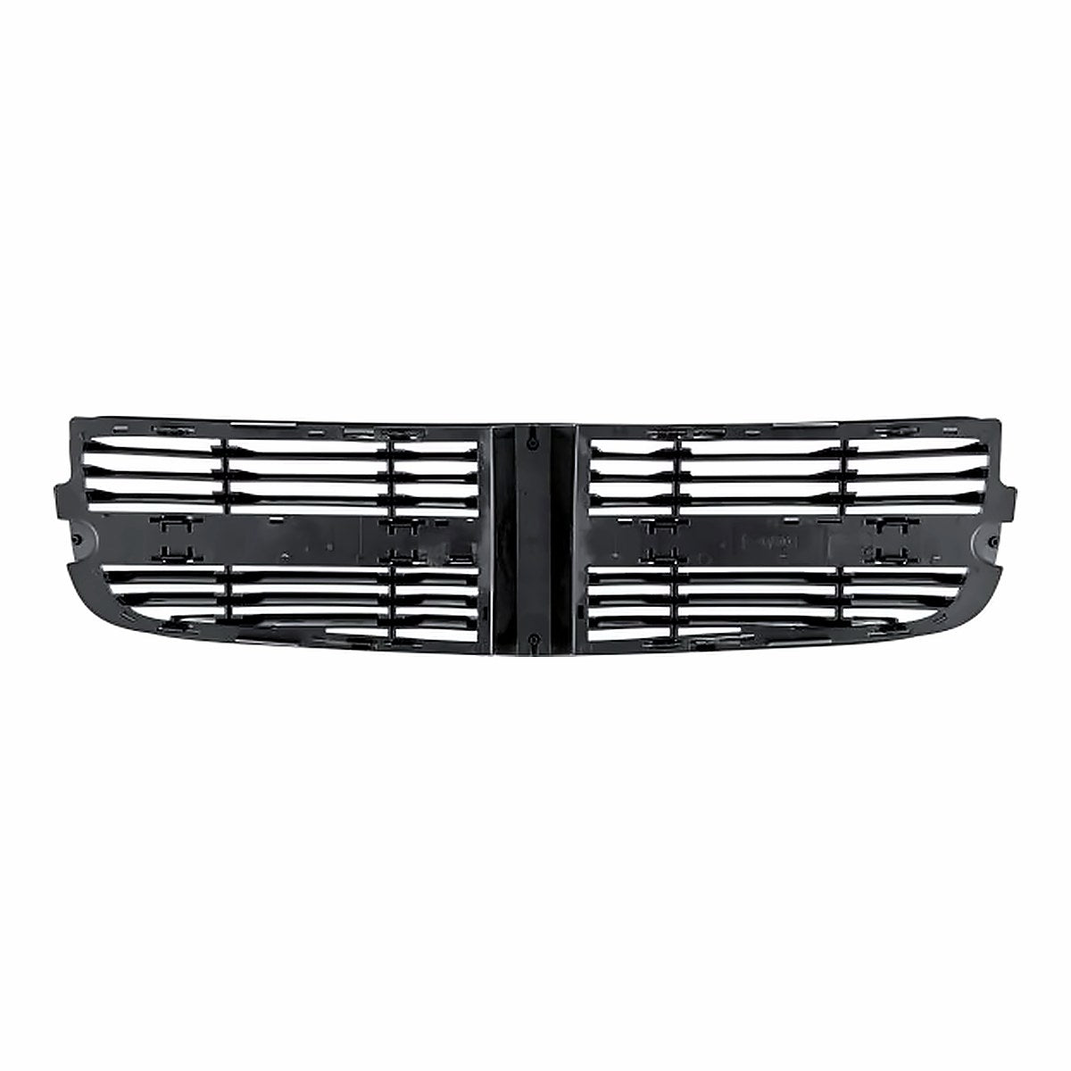 2006-2010 Dodge Charger Grille Matt Black With Painted Gray Frontame Without Srt-8 Model – Back View (CH1200365)