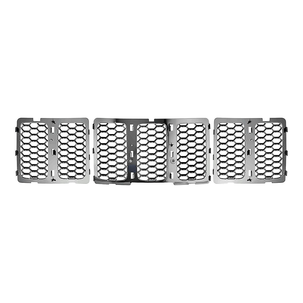 2014-2016 Jeep Grand_Cherokee Grille All- Chrome Honeycomb Style Summit – Front View (CH1200366)