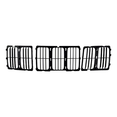 2014-2016 Jeep Grand_Cherokee Grille Matte-Black Louvered Style Laredo/Ltd – Front View (CH1200369)