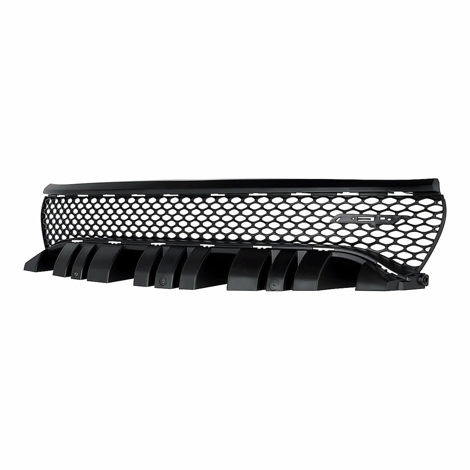 2015-2023 Dodge Charger Grille Front Textured Black For Use On Models With Hood Scoop Without Air Vent Type Exclude 20-23 Widebody – Side View (CH1200384)