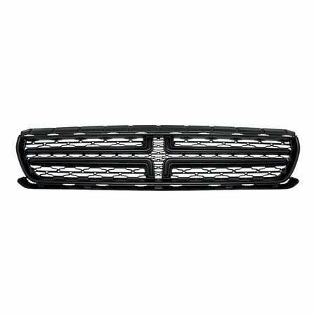 2015-2023 Dodge Charger Grille Flat Black Crosshairs And Moulding Exclude Scat Pack/Srt/Hellcat Model – Front View (CH1200387)