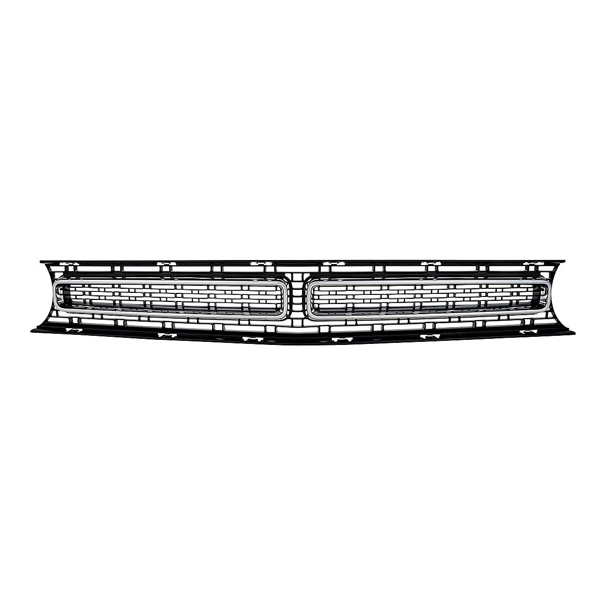 2015-2023 Dodge Challenger Grille Front Matte Black With Chrome Molding Rt/Sxt Model – Front View (CH1200389)