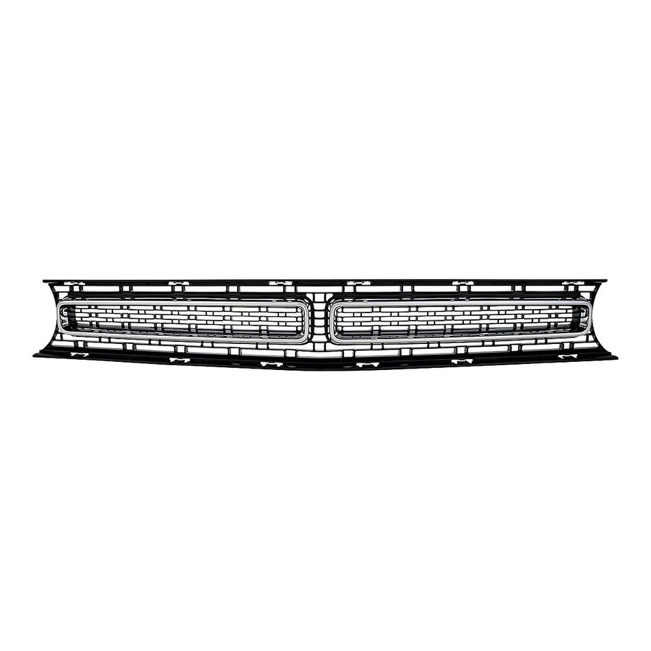 2015-2023 Dodge Challenger Grille Front Matte Black With Chrome Molding Rt/Sxt Model – Front View (CH1200389)