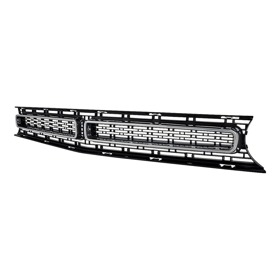 2015-2023 Dodge Challenger Grille Front Matte Black With Chrome Molding Rt/Sxt Model – Side View (CH1200389)