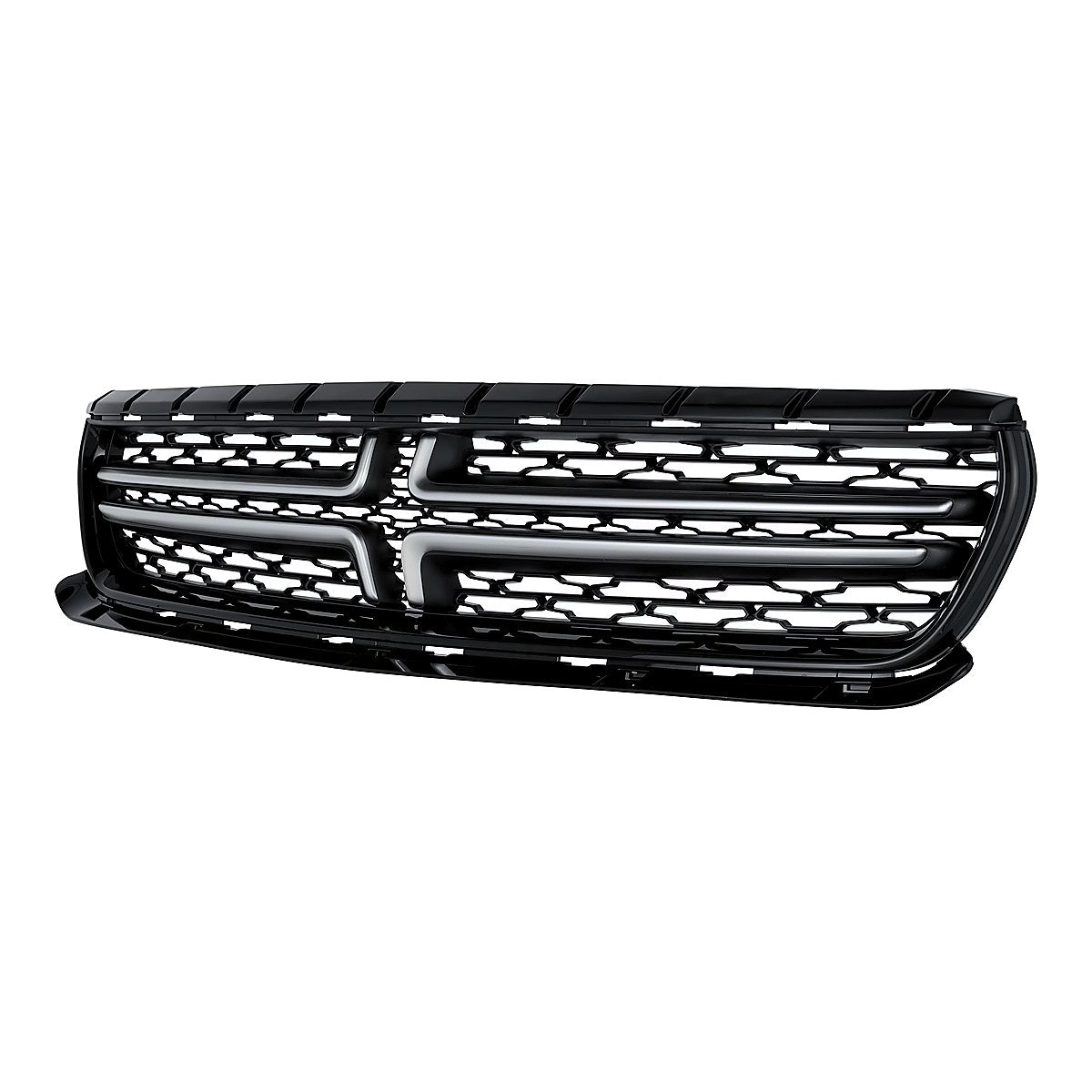 2015-2023 Dodge Charger Grille Chrome Crosshair With Ptd Black Mesh Exclude Scat Pack/Srt/Hellcat Model – Side View (CH1200391)