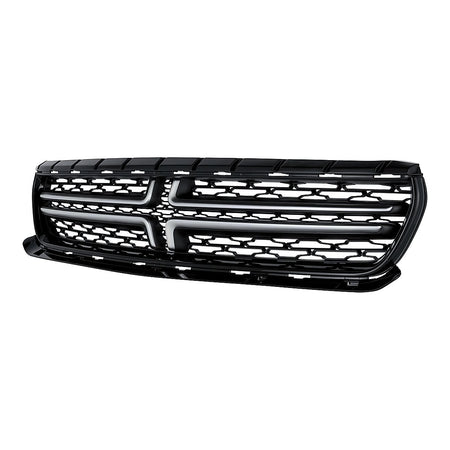 2015-2023 Dodge Charger Grille Chrome Crosshair With Ptd Black Mesh Exclude Scat Pack/Srt/Hellcat Model – Side View (CH1200391)