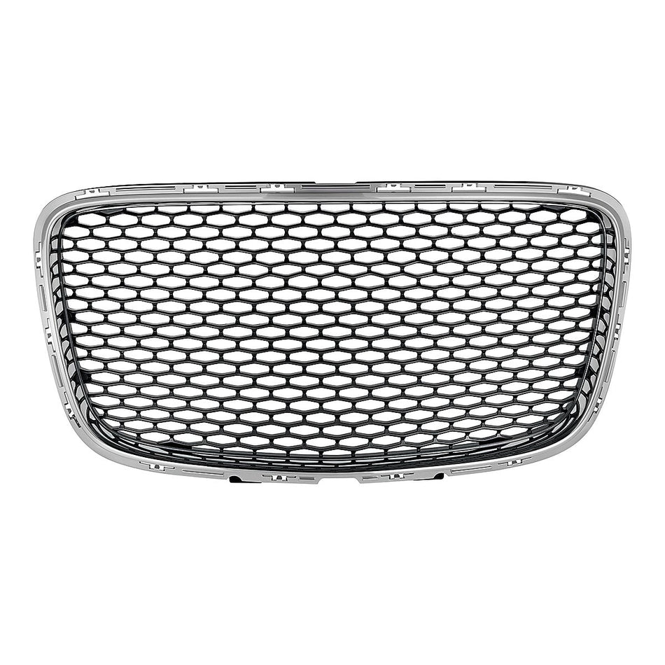 2015-2023 Chrysler 300 Grille Dark Gray Mesh With Chrome Frontame For 300C / Ltd Model – Front View (CH1200394)