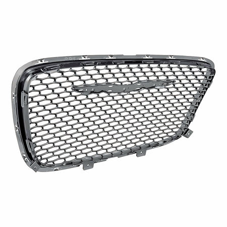 2015-2023 Chrysler 300 Grille Front Ptd Bright Black With Satin Chrome Frontame – Back View (CH1200396)