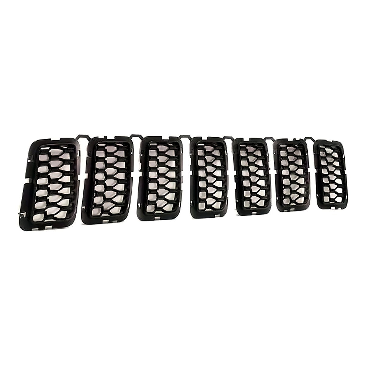 2017-2021 Jeep Grand_Cherokee Grille Insert Black Honeycomb Style 7-Pcs Exclude Srt/Trackhawk – Side View (CH1201111)