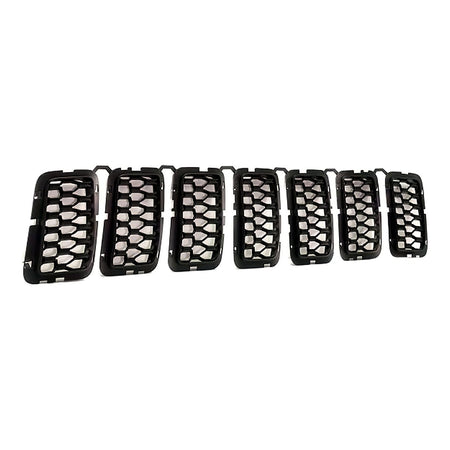 2017-2021 Jeep Grand_Cherokee Grille Insert Black Honeycomb Style 7-Pcs Exclude Srt/Trackhawk – Side View (CH1201111)