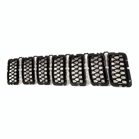 2017-2021 Jeep Grand_Cherokee Grille Insert Black Honeycomb Style 7-Pcs Exclude Srt/Trackhawk – Side View (CH1201111)