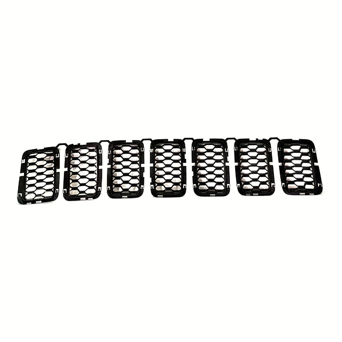 2017-2021 Jeep Grand_Cherokee Grille Insert Black Honeycomb Style 7-Pcs Exclude Srt/Trackhawk – Back View (CH1201111)