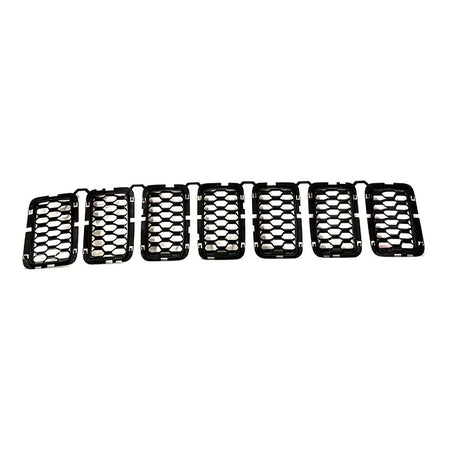 2017-2021 Jeep Grand_Cherokee Grille Insert Black Honeycomb Style 7-Pcs Exclude Srt/Trackhawk – Back View (CH1201111)