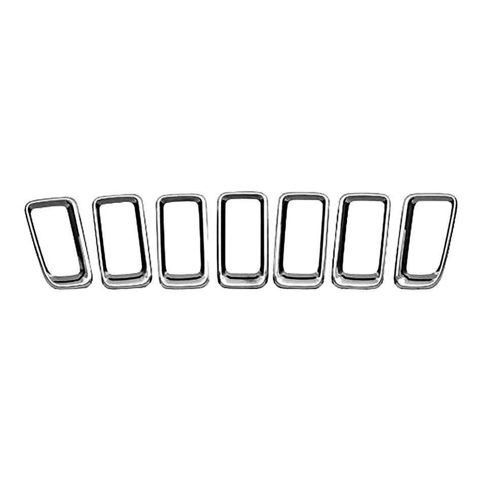 2011-2017 Jeep Compass Grille Moulding 7 Pieces Set Chrome – CH1210111