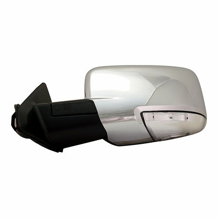 2009-2010 Dodge 1500 Door Mirror Driver Side Power Heated Without Tow With Signal/Puddle Lamp With Chrome Cap_CH1320292-5