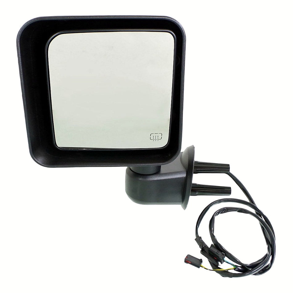 2015-2017 Jeep Wrangler Door Mirror Driver Side Power Heated Non Foldable Texture Black_CH1320390