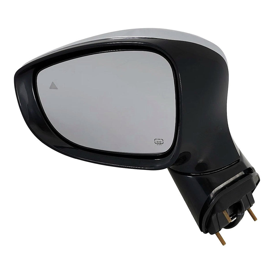 2017-2023 Chrysler Pacifica Door Mirror Driver Side Heated With Blind Spot/Signal Manual Fold Chrome_CH1320467