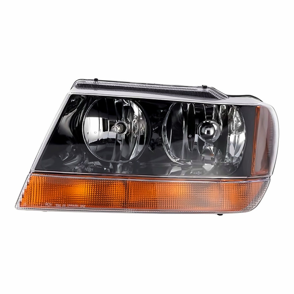 1999-2002 Jeep Grand_Cherokee Headlight Driver Side Yellow – Front View (CH2502121)