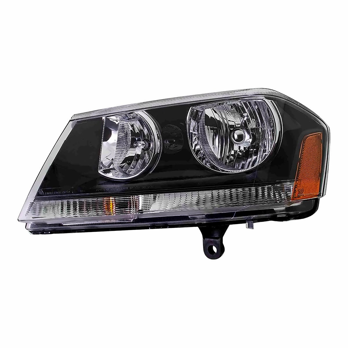 2009-2014 Dodge Avenger Headlight Driver Side Rt Model (Black Bezel) – Front View (CH2502194)