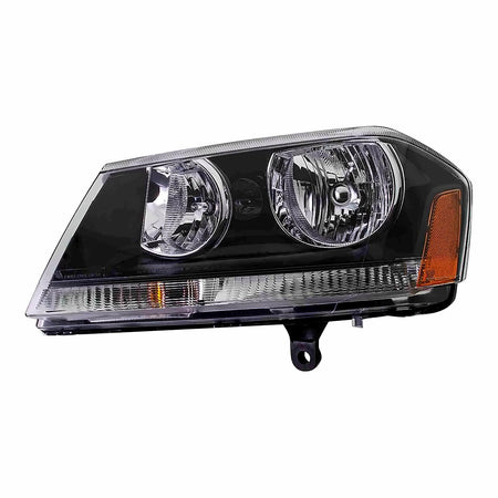 2009-2014 Dodge Avenger Headlight Driver Side Rt Model (Black Bezel) – Front View (CH2502194)