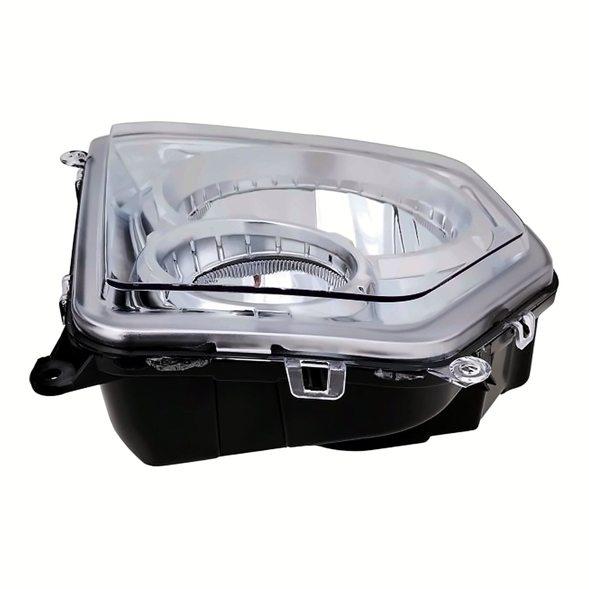 2008-2012 Jeep Liberty Headlight Driver Side Chrome Bezel With Fog Light Round Bulb Shield – Side View (CH2502233)