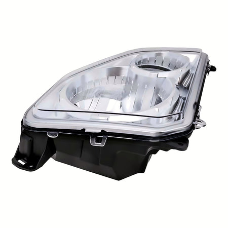 2008-2012 Jeep Liberty Headlight Driver Side Chrome Bezel With Fog Light Round Bulb Shield – Angle View (CH2502233)