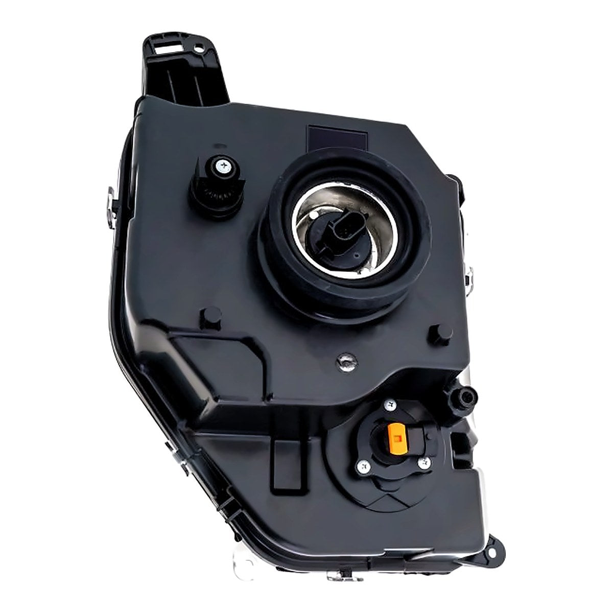 2008-2012 Jeep Liberty Headlight Driver Side Chrome Bezel With Fog Light Round Bulb Shield – Back View (CH2502233)