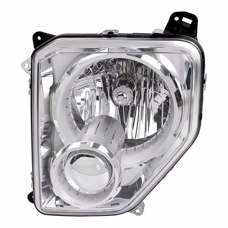 2008-2012 Jeep Liberty Headlight Driver Side Chrome Bezel Without Fog Light Round Bulb Shield – Front View (CH2502234)