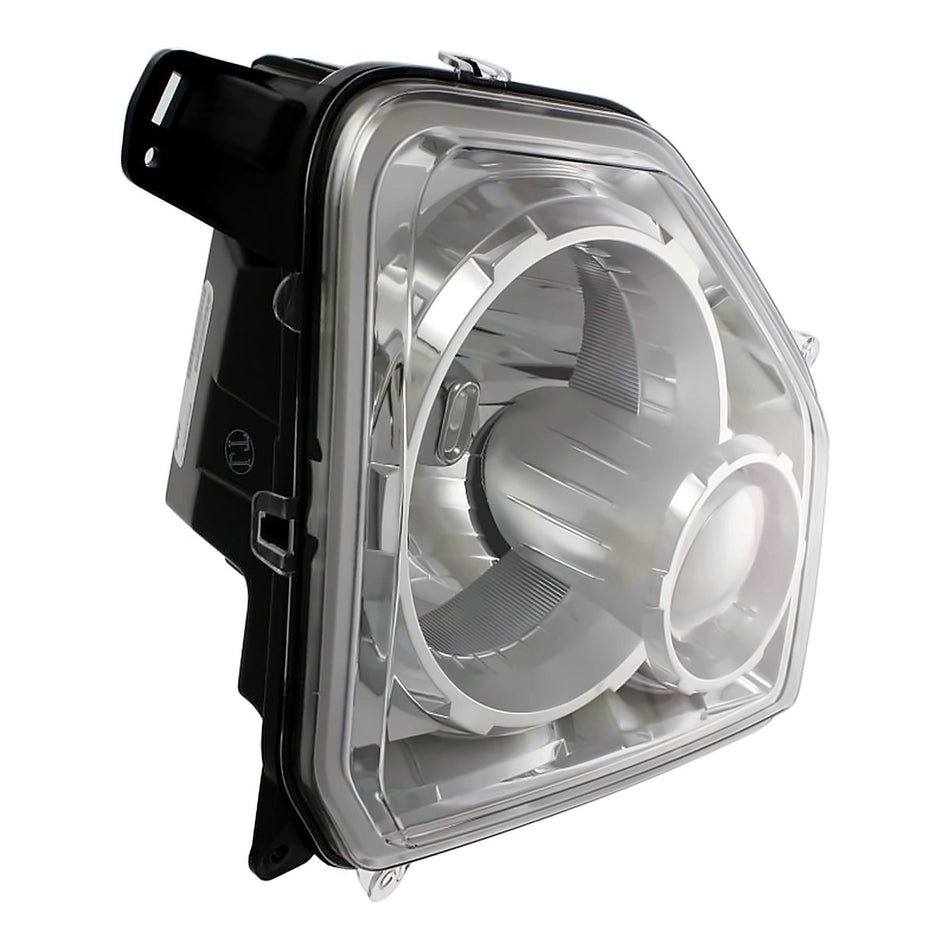 2008-2012 Jeep Liberty Headlight Driver Side Chrome Bezel Without Fog Light Round Bulb Shield – Side View (CH2502234)