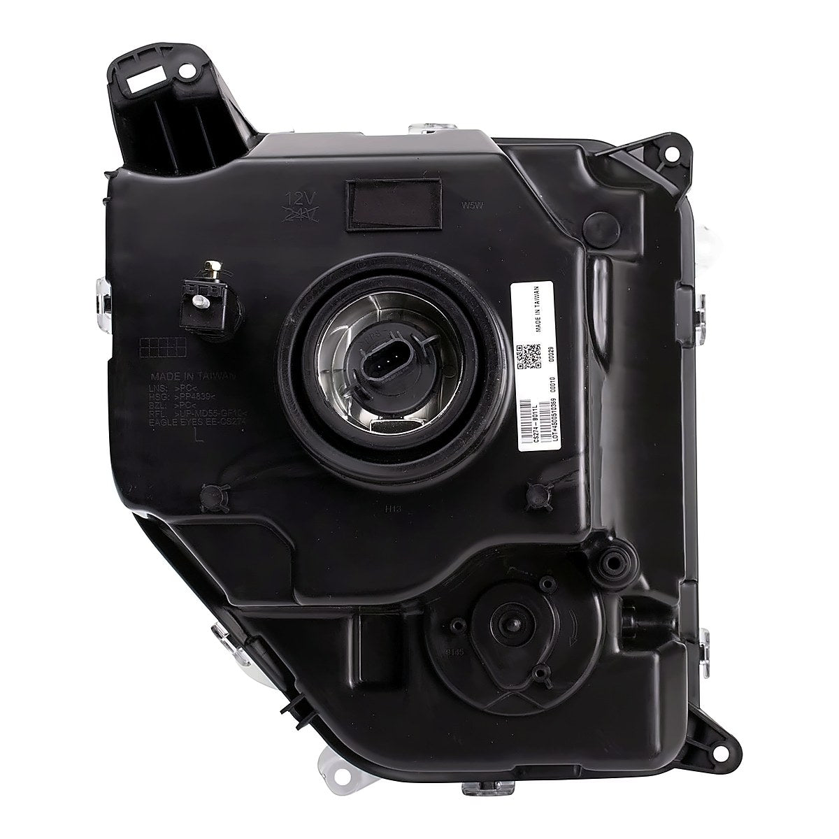 2008-2012 Jeep Liberty Headlight Driver Side Chrome Bezel Without Fog Light Round Bulb Shield – Detail View (CH2502234)