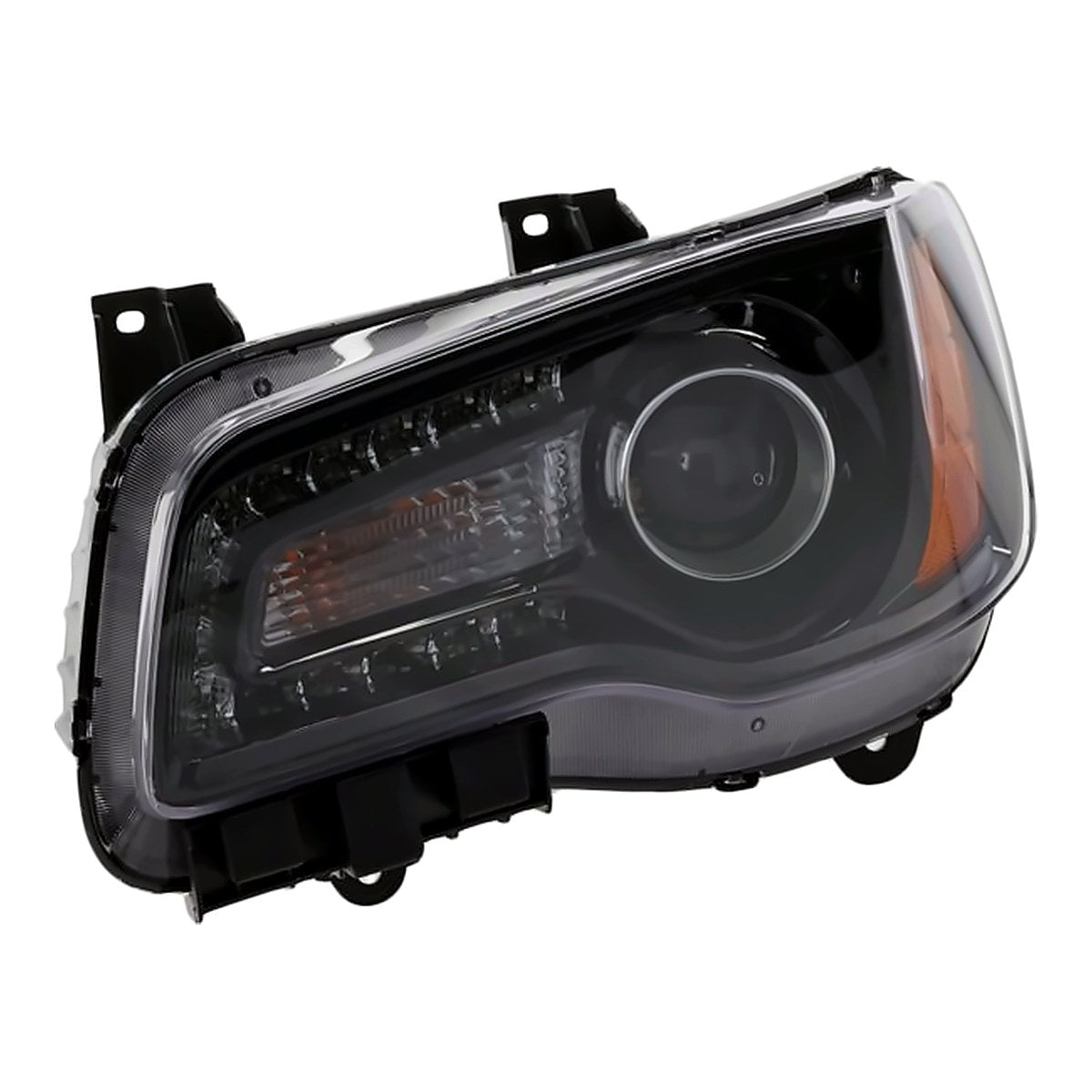 2012-2014 Chrysler 300 Headlight Driver Side Halogen Black Bezel – Side View (CH2502235)