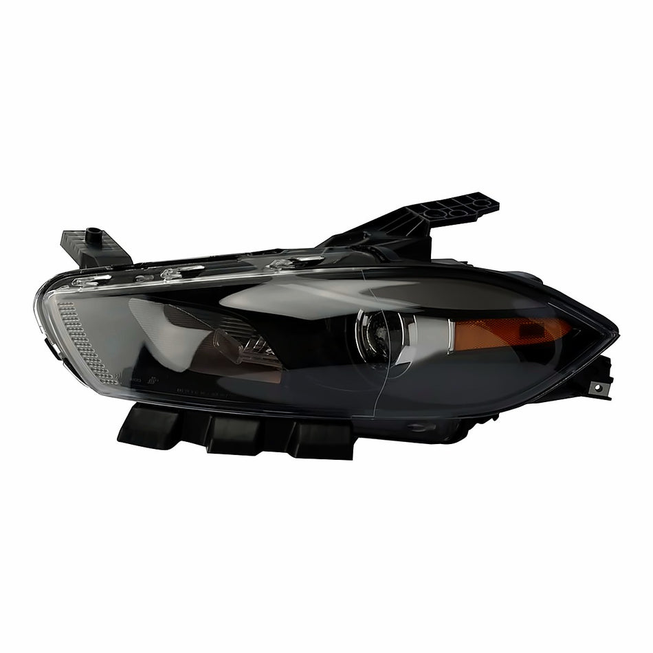 2013-2015 Dodge Dart Headlight Driver Side Halogen Black Bezel – Side View (CH2502240)