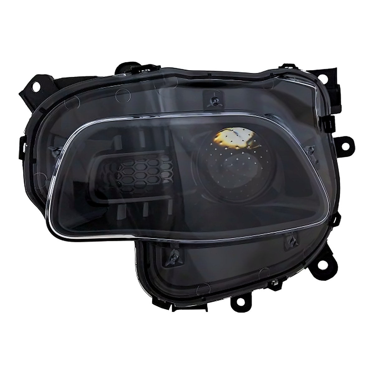 2014-2016 Jeep Cherokee Headlight Driver Side Halogen Black Bezel – Front View (CH2502249)