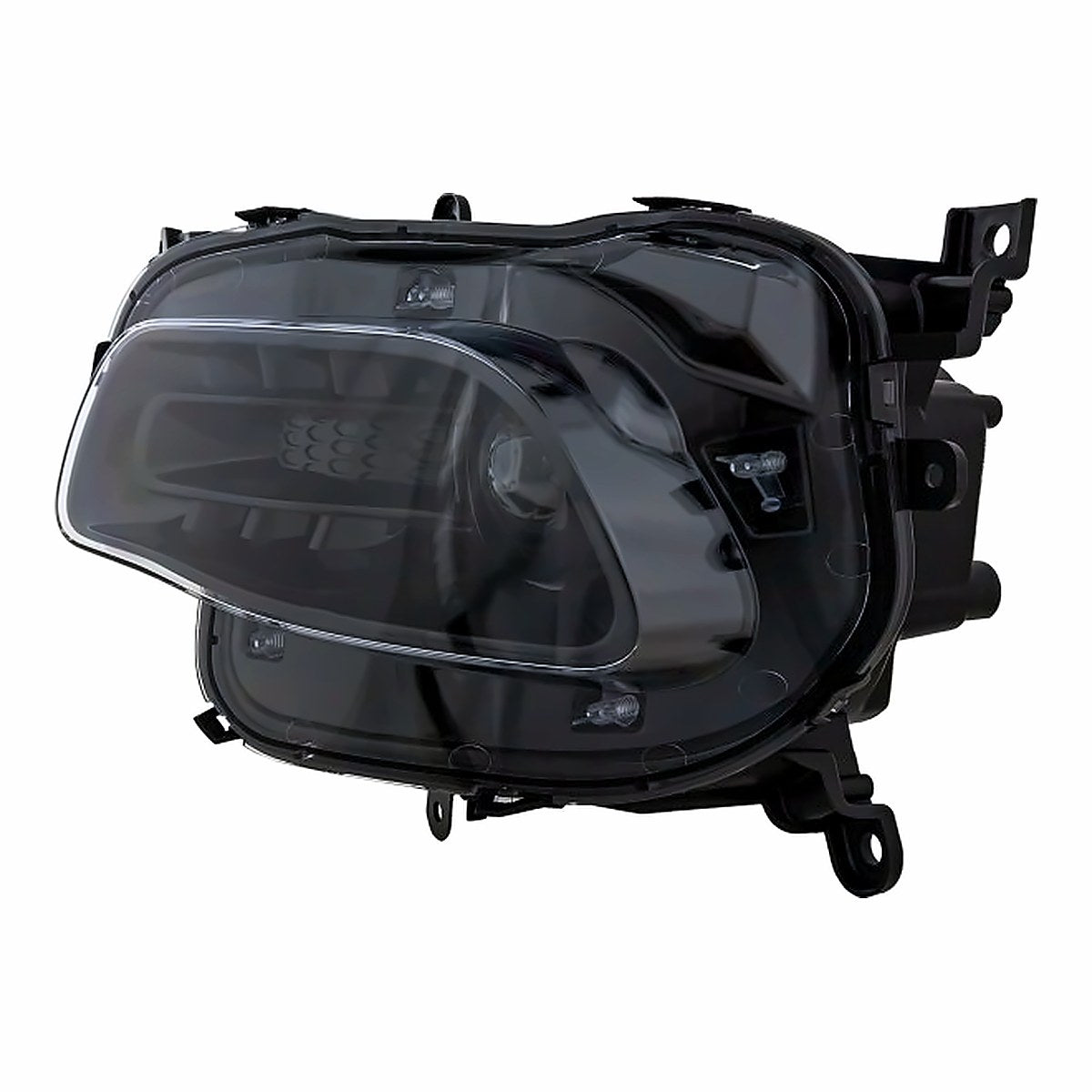 2014-2016 Jeep Cherokee Headlight Driver Side Halogen Black Bezel – Side View (CH2502249)